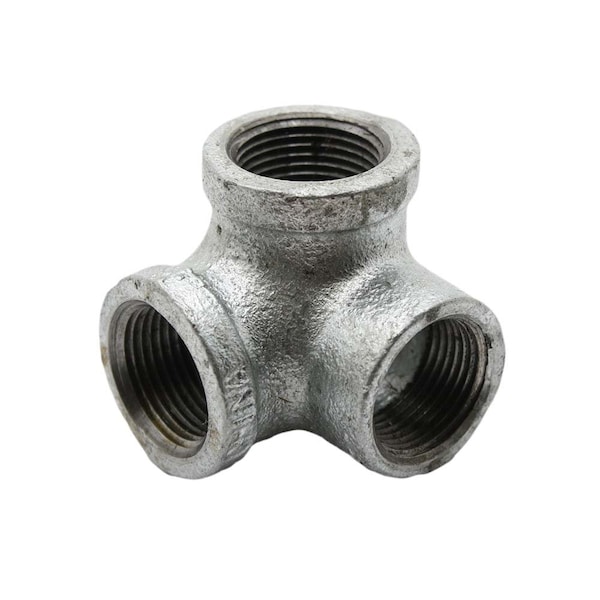 Thrifco Plumbing 1-1/2 Inch Galvanized Steel Side Outlet Elbow 5217060 - main